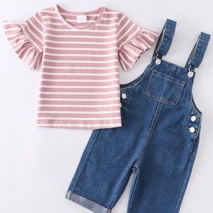 Southern Belle Denim Overall Set